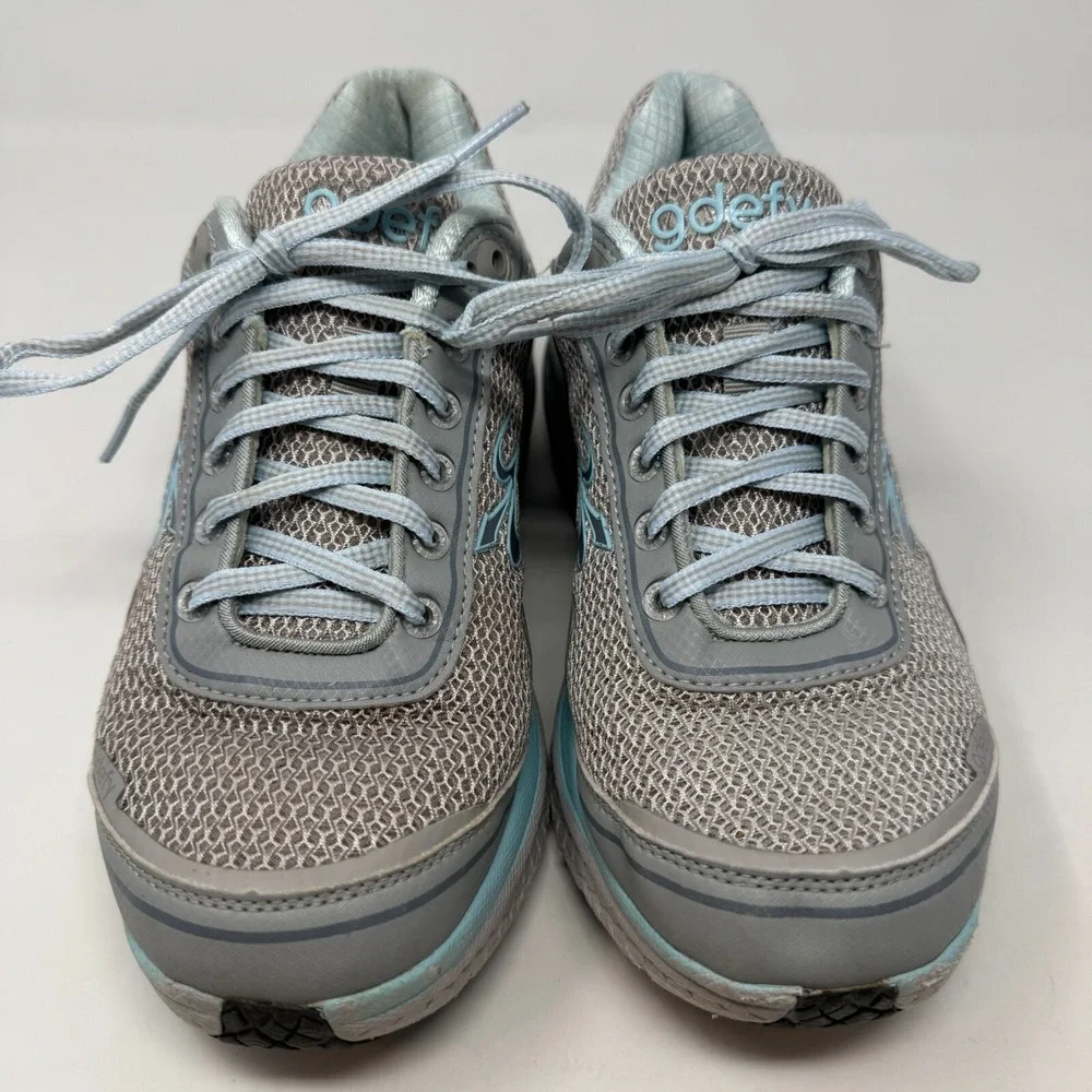 GDEFY‎ Gravity Defyer Corrective Fit Walk Gray Blue Gym Shoes Women's Size 7.5